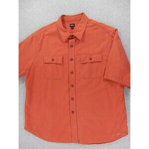 LL Bean Chamois Double Pocket Short Sleeve Button Down Shirt (Men's XXL)‎ Red